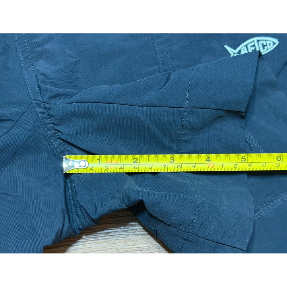 AFTCO Mens The Original Fishing 5" Shorts Navy Blue Nylon Utility Cargo Size 32 - Picture 8 of 9